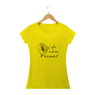 Nome do produto Camiseta Baby Long | Peixes | Nem Peixe? | P&B 