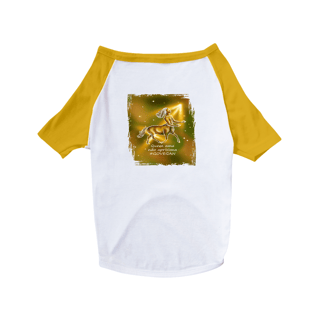 Nome do produto Camiseta para Pet | Sagitário | Quem ama não aprisiona #govegan | Color