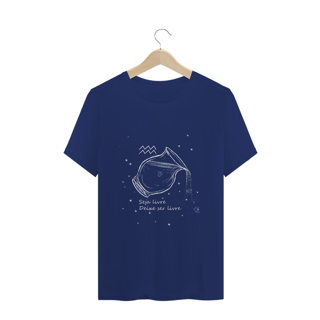 Nome do produto Camiseta Unissex | Aquário | Seja livre, Deixe ser livre | P&B 