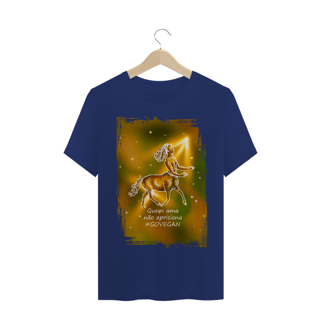 Nome do produto Camiseta Unissex | Sagitário | Quem ama não aprisiona #govegan | Color
