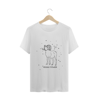 Nome do produto Camiseta Unissex | Áries | Vegan Power | P&B 