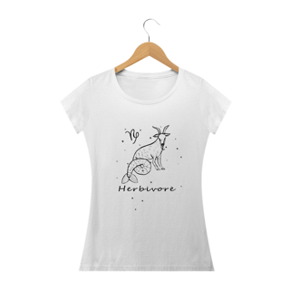 Nome do produto Camiseta Baby Long | Capricórnio | Herbivore | P&B 