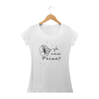 Nome do produto Camiseta Baby Long | Peixes | Nem Peixe? | P&B 