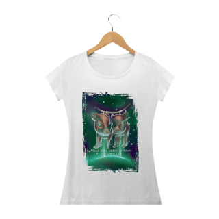 Nome do produto Camiseta Baby Long | Gêmeos | Meus dois lados gritam: GO VEGAN! | Color