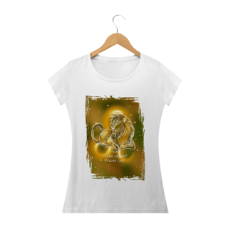 Nome do produto Camiseta Baby Long | Leão | Leão vegan? Prazer, eu! | Color