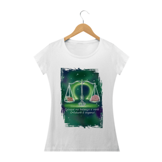 Nome do produto Camiseta Baby Long | Libra | Coloque na balança e verá: O futuro é vegano! | Color
