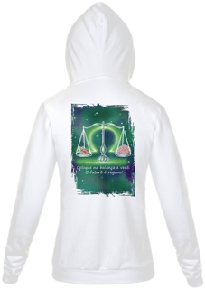 Nome do produto Moletom Com Zíper Unissex | Libra | Coloque na balança e verá: O futuro é vegano! | Color