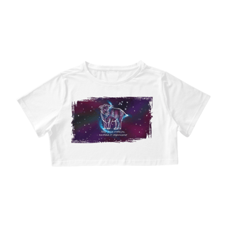 Nome do produto Camiseta Cropped | Touro | Não faça rodeios, escolha o veganismo | Color