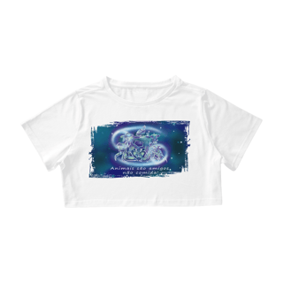 Nome do produto Camiseta Cropped | Câncer | Animais são amigos, não comida! | Color