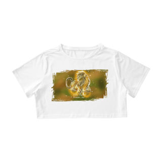 Nome do produto Camiseta Cropped | Leão | Leão vegan? Prazer, eu! | Color