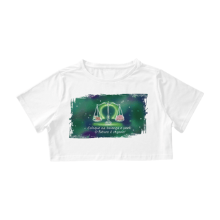 Nome do produto Camiseta Cropped | Libra | Coloque na balança e verá: O futuro é vegano! | Color