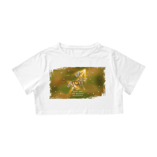 Nome do produto Camiseta Cropped | Sagitário | Quem ama não aprisiona #govegan | Color