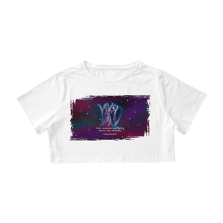 Nome do produto Camiseta Cropped | Virgem | Um mundo perfeito seria um mundo VEGANO! | Color