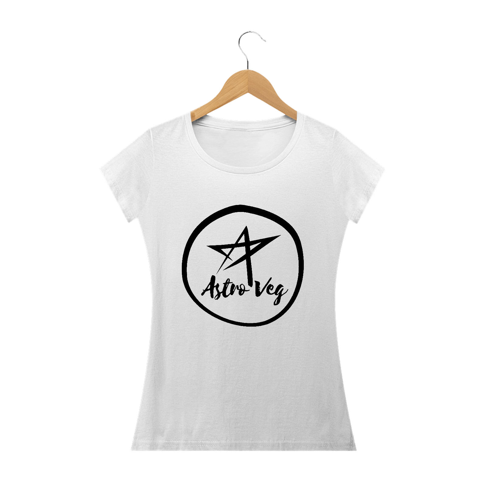 Camiseta Baby Long | Logo P&B | AstroVeg