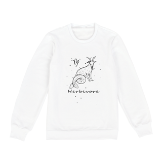Nome do produto Blusão Moletom Unissex | Capricórnio | Herbivore | P&B 