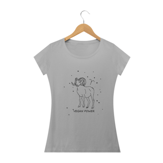 Camiseta Baby Long | Áries | Vegan Power | P&B 