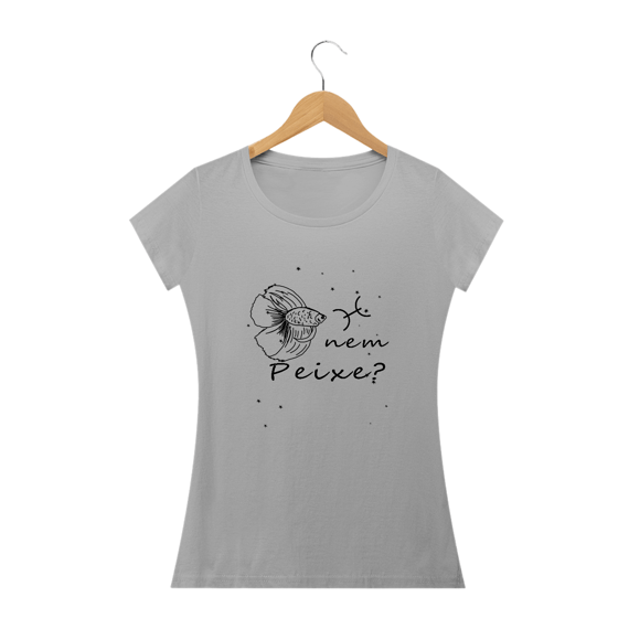 Camiseta Baby Long | Peixes | Nem Peixe? | P&B 