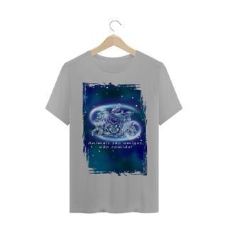 Nome do produto Camiseta Unissex | Câncer | Animais são amigos, não comida! | Color