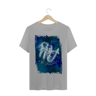 Nome do produto Camiseta Unissex | Escorpião | O pior veneno é o da exploração animal | Color