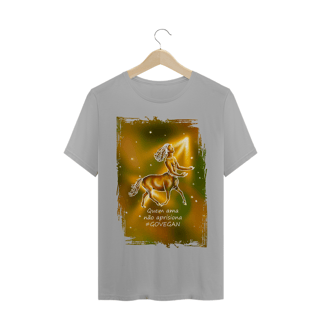 Nome do produto Camiseta Unissex | Sagitário | Quem ama não aprisiona #govegan | Color
