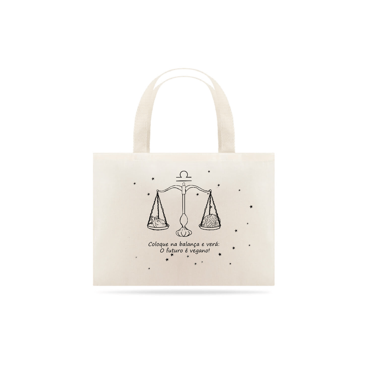 Nome do produto: Eco Bag | Libra | Coloque na balança e verá: O futuro é vegano! | P&B