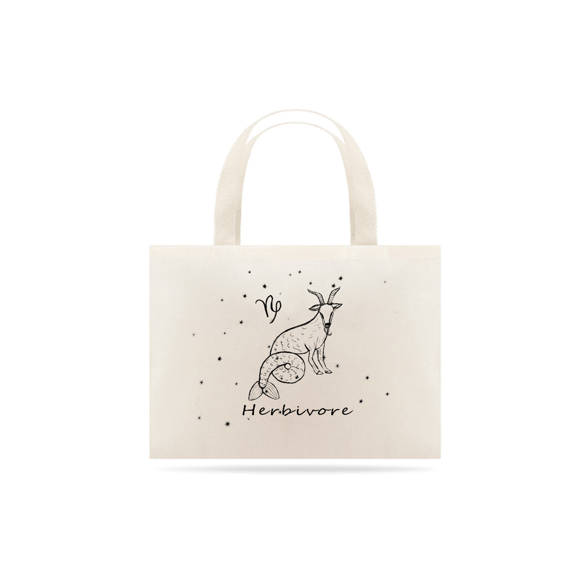 Nome do produto: Eco Bag | Capricórnio | Herbivore | P&B