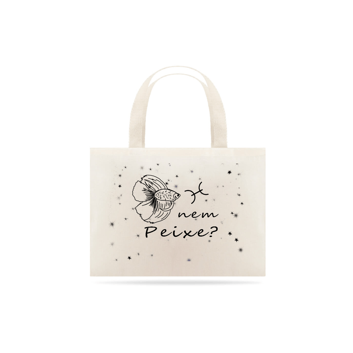 Nome do produto: Eco Bag | Peixes | Nem Peixe? | P&B