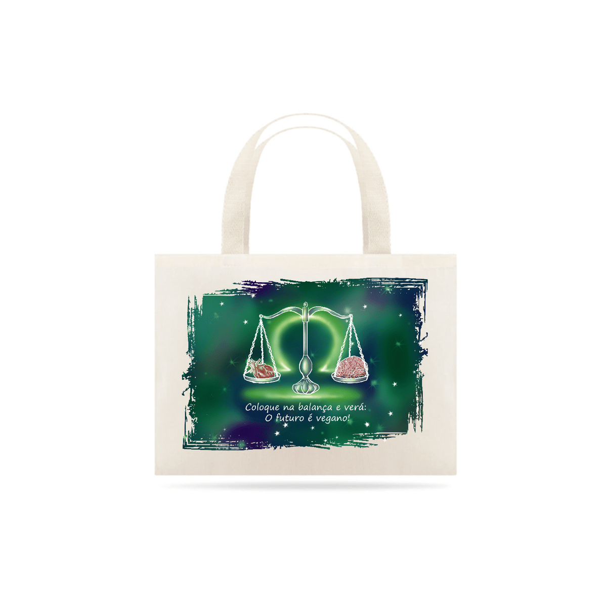 Nome do produto: Eco Bag | Libra | Coloque na balança e verá: O futuro é vegano! | Color