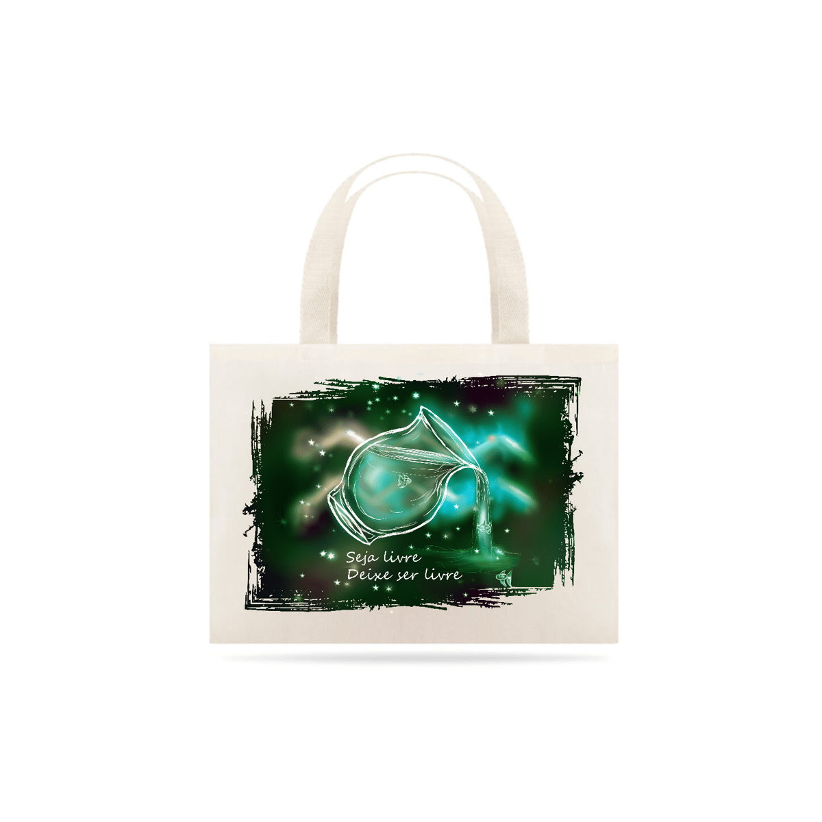 Nome do produto: Eco Bag | Aquário | Seja livre, Deixe ser livre | Color