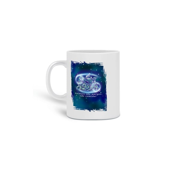Caneca | Câncer | Animais são amigos, não comida! | Color