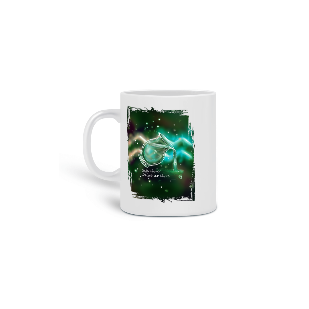 Nome do produto: Caneca | Aquário | Seja livre, Deixe ser livre | Color