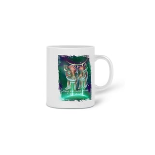 Nome do produto Caneca | Gêmeos | Meus dois lados gritam: GO VEGAN! | Color