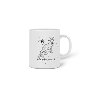 Nome do produto Caneca | Capricórnio | Herbivore | P&B