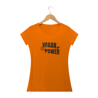 Nome do produto Camiseta Baby Long | VEGAN POWER | AstroVeg