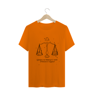 Nome do produto Camiseta Unissex | Libra | Coloque na balança e verá: O futuro é vegano! | P&B