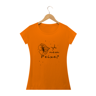 Nome do produto Camiseta Baby Long | Peixes | Nem Peixe? | P&B 