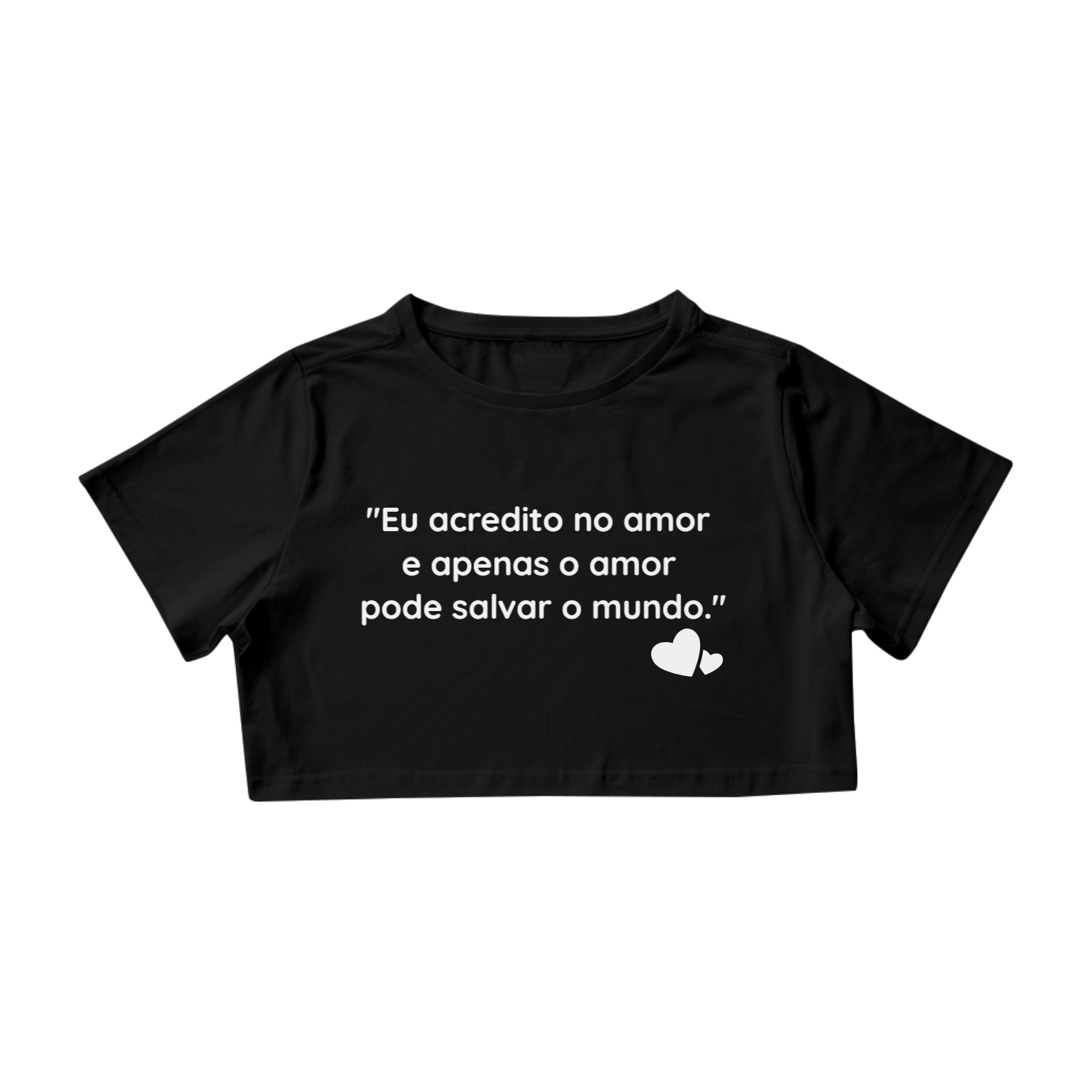 Camiseta Cropped | Acredito no Amor | AstroVeg