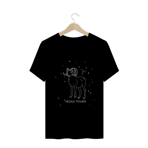 Camiseta Unissex | Áries | Vegan Power | P&B