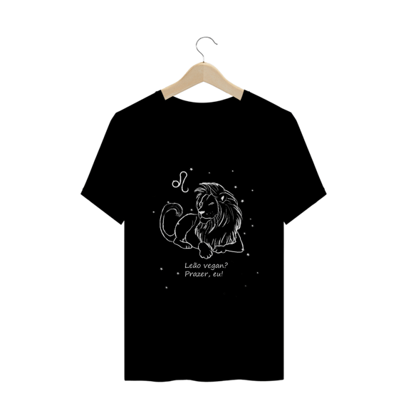 Camiseta Unissex | Leão | Leão vegan? Prazer, eu! | P&B