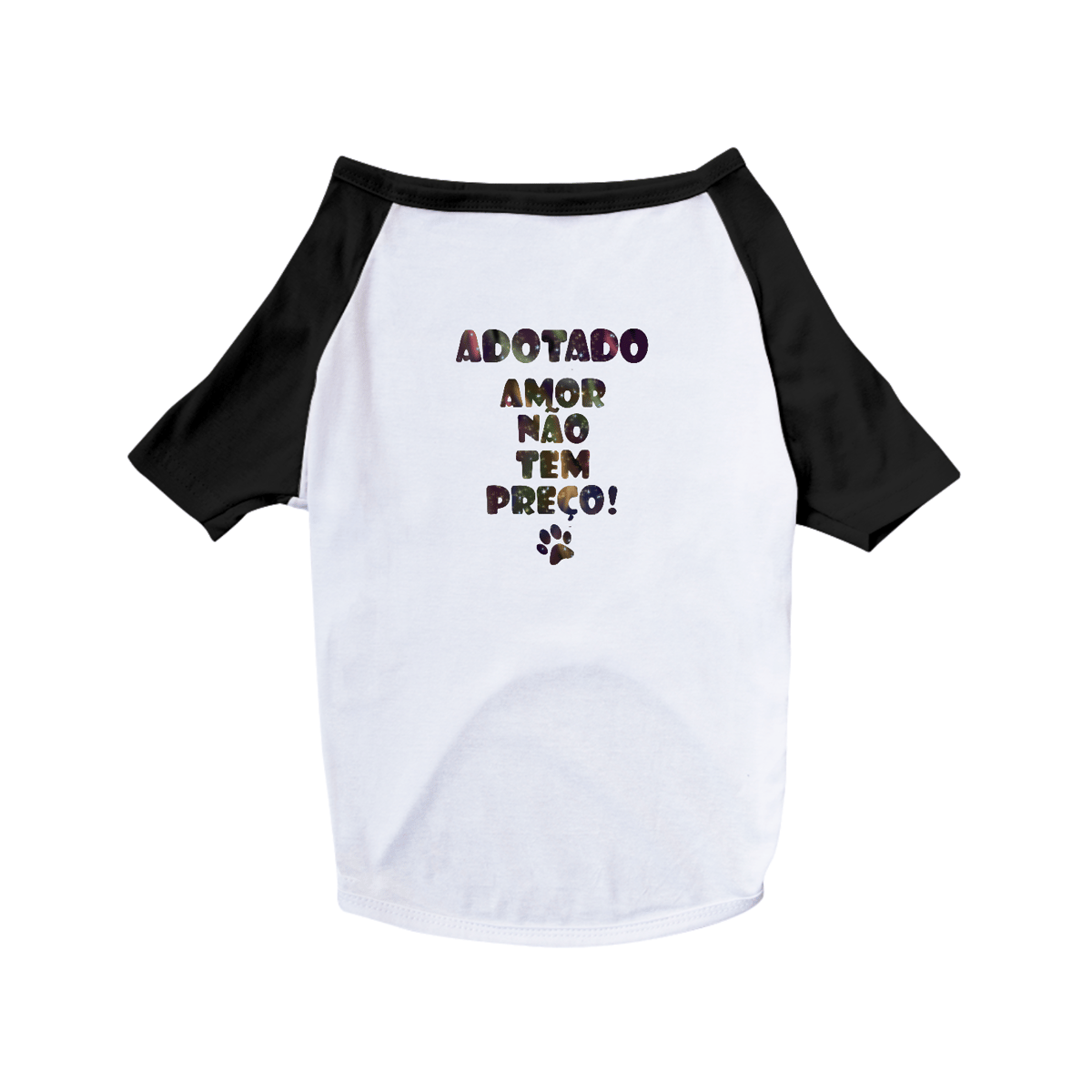 Nome do produto: Camiseta para Pet | Adotado | Amor não tem preço!