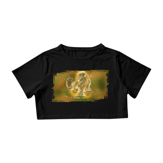 Camiseta Cropped | Leão | Leão vegan? Prazer, eu! | Color