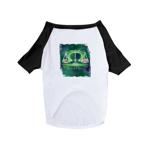 Camiseta para Pet | Libra | Coloque na balança e verá: O futuro é vegano! | Color