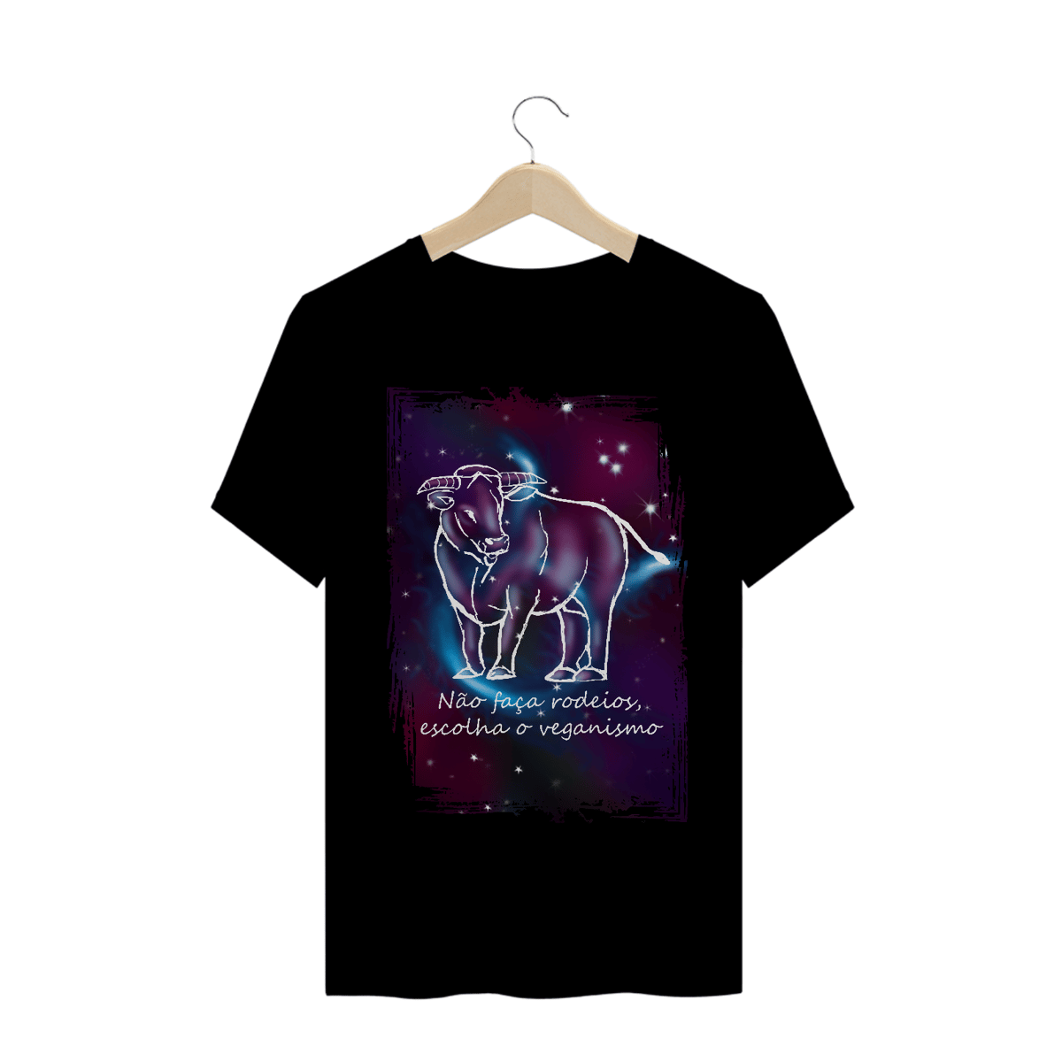 Nome do produto: Camiseta Unissex | Touro | Não faça rodeios, escolha o veganismo | Color