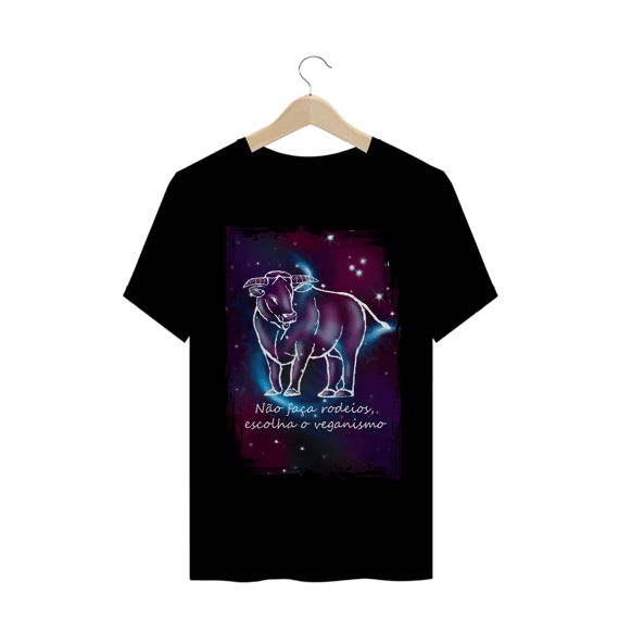 Camiseta Unissex | Touro | Não faça rodeios, escolha o veganismo | Color
