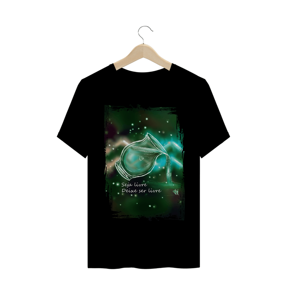Nome do produto: Camiseta Unissex | Aquário | Seja livre, Deixe ser livre | Color