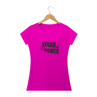 Nome do produto Camiseta Baby Long | VEGAN POWER | AstroVeg