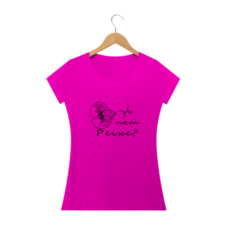 Nome do produto Camiseta Baby Long | Peixes | Nem Peixe? | P&B 