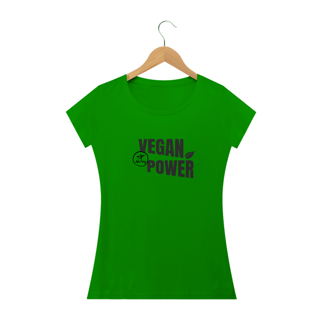 Nome do produto Camiseta Baby Long | VEGAN POWER | AstroVeg