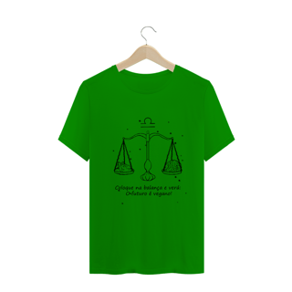 Nome do produto Camiseta Unissex | Libra | Coloque na balança e verá: O futuro é vegano! | P&B