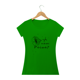 Nome do produto Camiseta Baby Long | Peixes | Nem Peixe? | P&B 